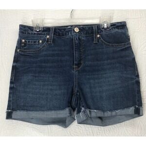 Seven Cut-Off Jean Shorts Size 10 Raw Rolled Hem Distressed
